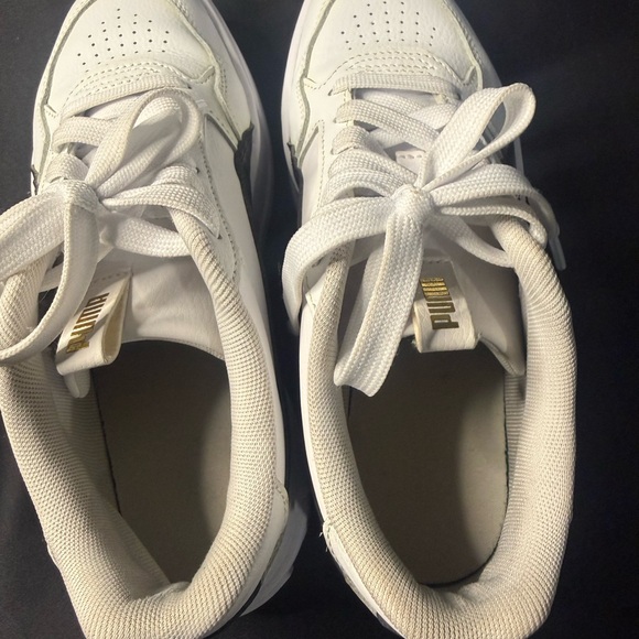 Puma Cream and Black Platform Sneakers - Picture 6 of 7